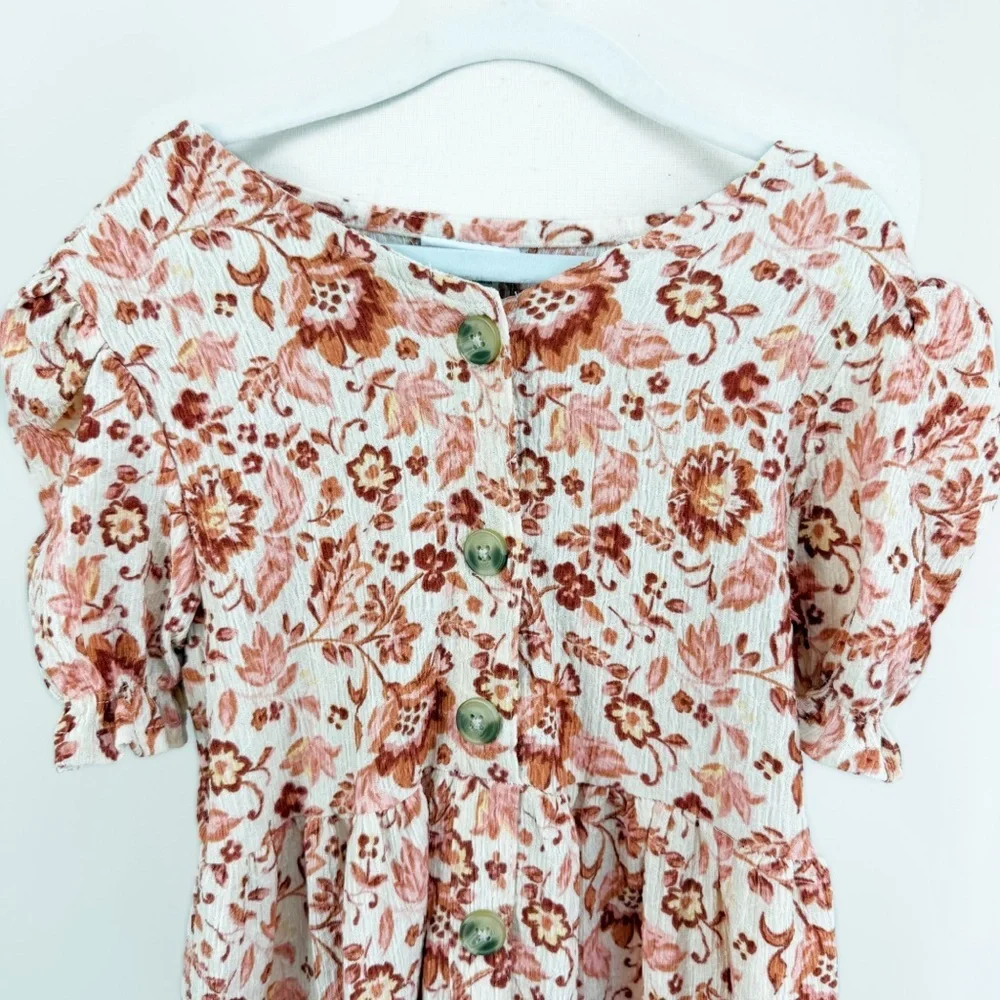 Nicole Miller Tan 2 pieces Jacket and Floral Dress